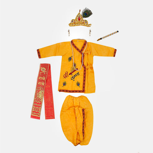 Raj Fancy Dresses Radha and Krishna Cotton| Embr Janmashtami Mythological Character Costume
