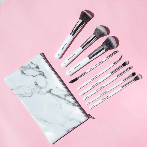 Praush 9 Pcs Professional Makeup Brush Set (Face + Eye)