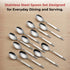Vinod Moscow Stainless Steel Dessert Spoon Set of 12 Piece Heavy Gauge Steel Mirror Finish Rust Free Tough and Strong Dishwasher safe