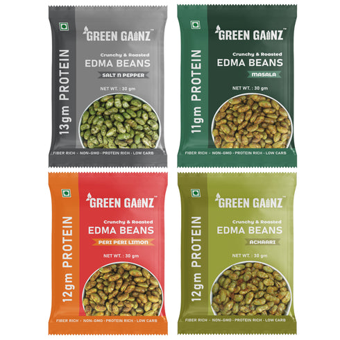 Green Gainz Roasted Edamame (Pack of 4)