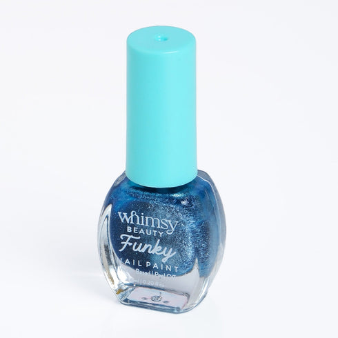 Whimsy Beauty Funky Blue Glitter Nailpaint