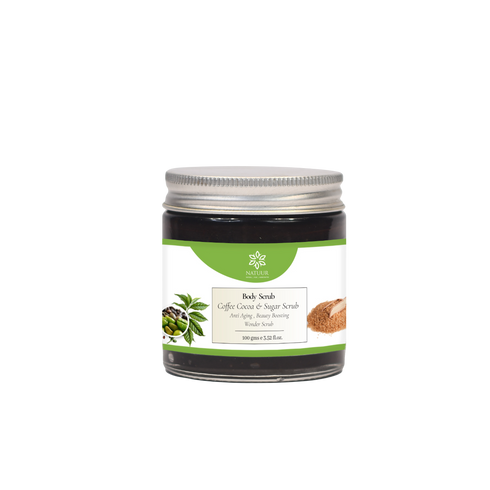 Natuur Coffee Cocoa Sugar Sesame exfoliating face and body scrub 100gm