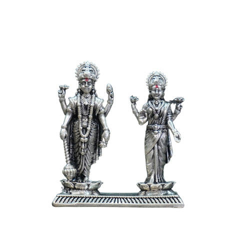 Pure Silver Antique Laxmi Nerayana Swami Standing 63.60G By Mahita Collections
