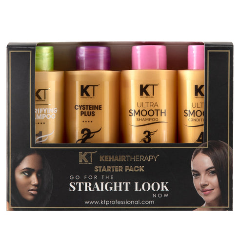 Kt Professional Keratin Cysteine Plus Starter Kit Hair Smoothing & Strengthening Treatment Maximum Protein Repair Sulfate Free Paraben Free