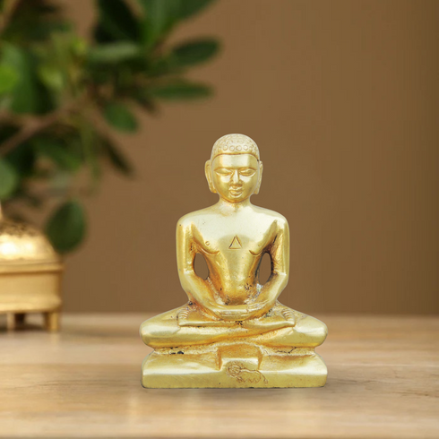 Brass Mahaveer Ji Statue 2.77Kg