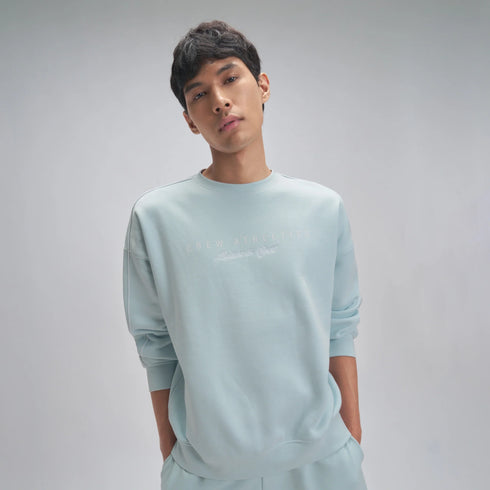 XYXX Crew Oversized Round Neck Sweatshirt - Quad Blue