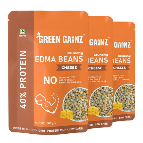 Green Gainz Edamame Cheese Flavour (Pack of 3)