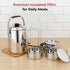 Vinod Stainless Steel Deluxe Hot Tiffin with 3 Compartment Insulated Rust Free Leak Proof Dishwasher Safe Strong and Tough