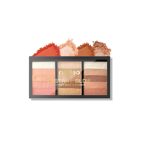 Maliao Instant Glow Shimmer Brick & Blusher Palette