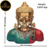 Tamas Brass Handcrafted stone worked Buddha Head Statue / Idol with Antique Finish (Multicolour) (Pack of 1)