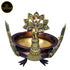 Tamas Brass Handcrafted Ethnic Peacock Carving Design Urli Showpiece