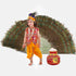Raj Fancy Dresses Radha and Krishna Multicolor| Jacket Brocade Fabric Janmashtami Mythological Character Costume