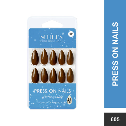 Shills Professional Glossy Solid Color Nails Sharp Almond(SPN605-SPN630)