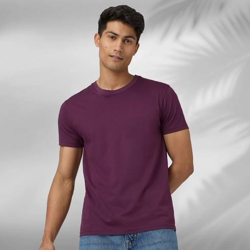 XYXX Pace Combed Cotton T-shirts Plum Red
