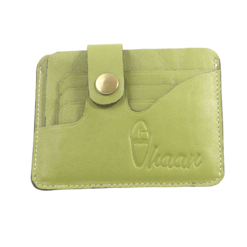 Vhaanfootwear Black Color Artisanal Luxe Special Pure Leather Card Holder Handcrafted Luxury with RFID Protection