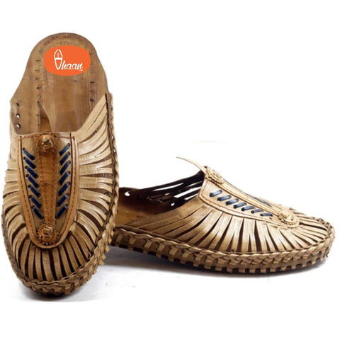 Vhaanfootwear Blue handmade kolhapuri shoes for Women