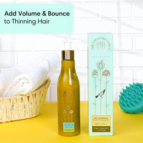 Theearthcollective in Weak & Thinning Hair Hair Conditioner Hops Capsicum & Ginseng