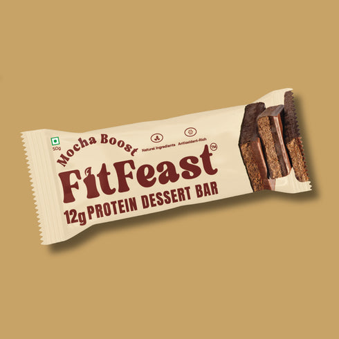Fitfeast Dessert Protein Bars Mocha Boost (Pack of 3)