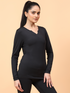 Wiselife Active Full Sleeves T-shirt (Black)