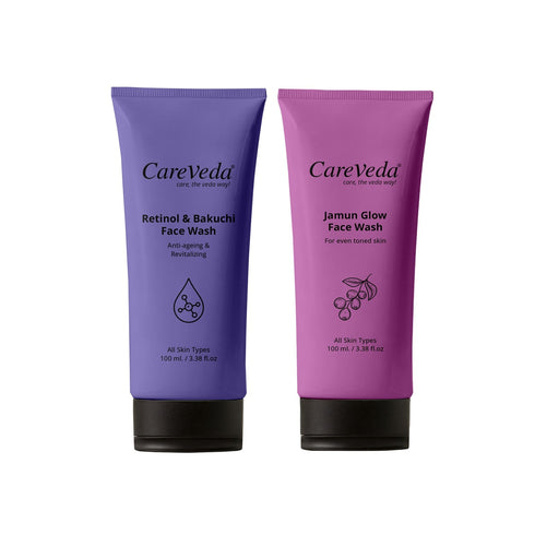 CareVeda Radiance Duo Jamun Glow Retinol & Bakuchi Face Wash (Set of 2)