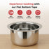 Vinod Stainless Steel Induction Friendly Flat Bottom Tope without Lid 6 Litre with Mirror Finish Strong and Durable Rust Free No 18