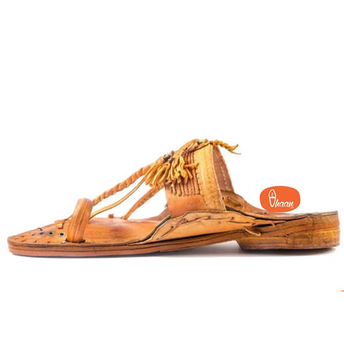 Vhaanfootwear Kapashi Kolhapuri Chappal For Men With Royal Sound