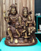 Tamas Brass Handcrafted Shiv Parivar Murti Statue / Idol with Antique Finish (Golden & Brown) (Pack of 1)