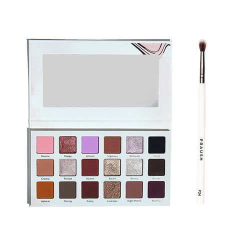 Praush Eyeshadow Palette + P24 Blending Brush Bundle