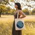 Ecoright Whale Doodle Zipper Tote Bag