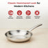 Vinod Claro Heavy Gauge Stainless Steel Hammered Fry Pan with 1.5 mm Thickness 1400 ml