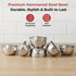 Vinod Stainless Steel Royal Hammered Bowl Set of 6 Pieces 100 ml High Grade Steel Scratch and Dent Resistant Dishwasher Safe No 5