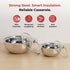 Vinod Stainless Steel Montero Insulated Casserole with Glass Lids and Steel Knobs Set of 2 500 ml 900 ml High Quality Stainless Steel Rust Free