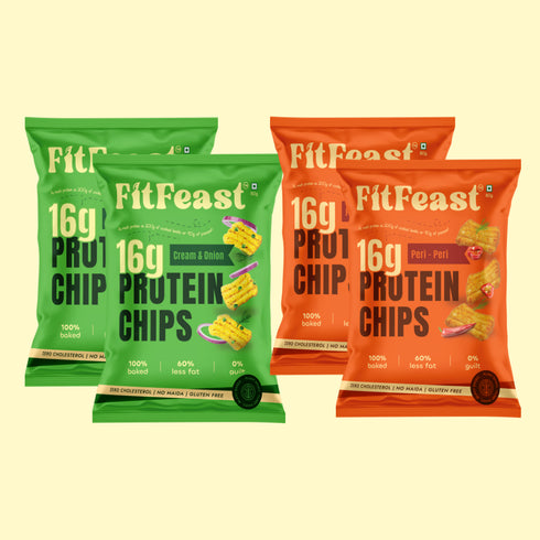 Fitfeast Protein Chips Assorted 240g (Pack of 4)