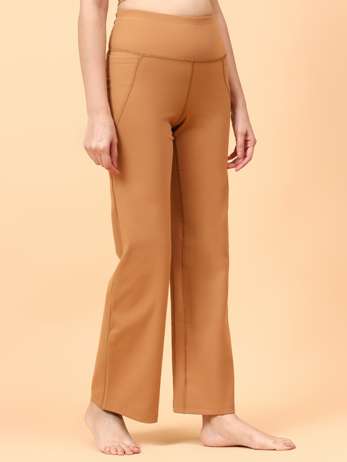 Wiselife Active Flare Pants (Brown)