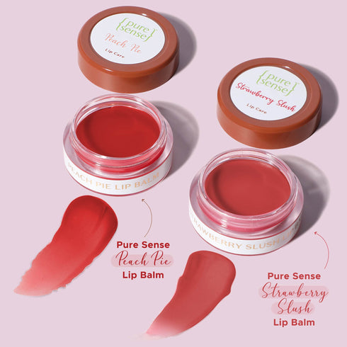 PureSense Peach Pie Lip Balm 5ml+ Strawberry Slush Lip Balm