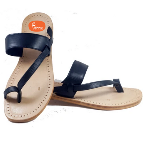 Vhaanfootwear Single wadi Gandhi Design soft leather Kolhapuri chappal for men