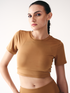 Wiselife Active Crop Top (Brown)