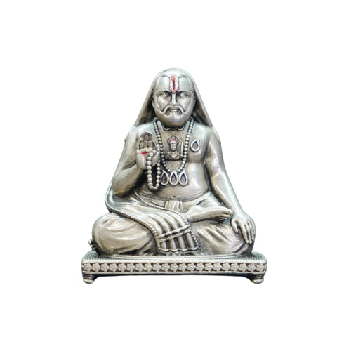 Pure Silver Antique Raghavendra Idol Small 59.61G By Mahita Collections