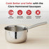 Vinod Claro Heavy Gauge Stainless Steel Hammered Sauce Pan 1.5 mm Capacity 900 ml
