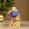 Brass Laughing Budha With Turquoise Coral 2.475Kg