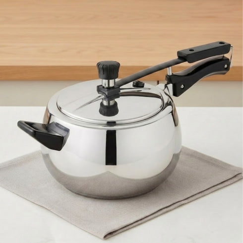 Vinod Doniv Stainless Steel Sandwich Bottom Pressure Cooker With Inner Lid 6.5 Ltr Amaze Series Induction Friendly