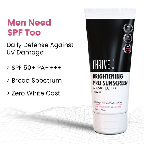 Thriveco Sunscreen for Men SPF 50 Brightening Pro PA