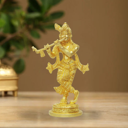 Brass Krishna Super Fine Finish Idol 0.76Kg