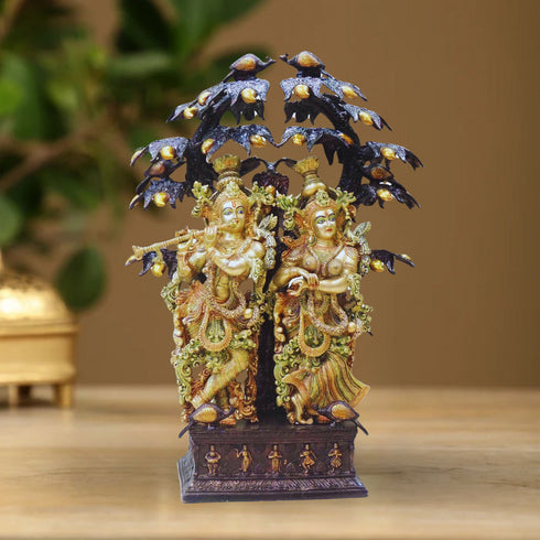 Brass Radha Krishna With Tree 78.36Kg
