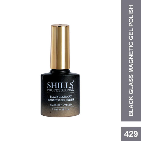 Shills Professional Black Glass Cat Magnetic Gel Polish