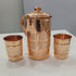 Pure Copper 1 liter Water Jug with 2 Free Copper Glasses