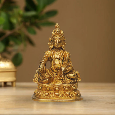 Brass Kuber Ji God Statue 0.29Kg