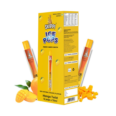 Skippi Ice Pops Mango Twist Flavor Skippi Natural Ice Pop