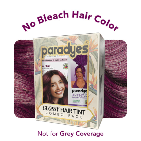 Paradyes Berry Plum Glossy Hair Tint with Anti Fade Purple Conditioner