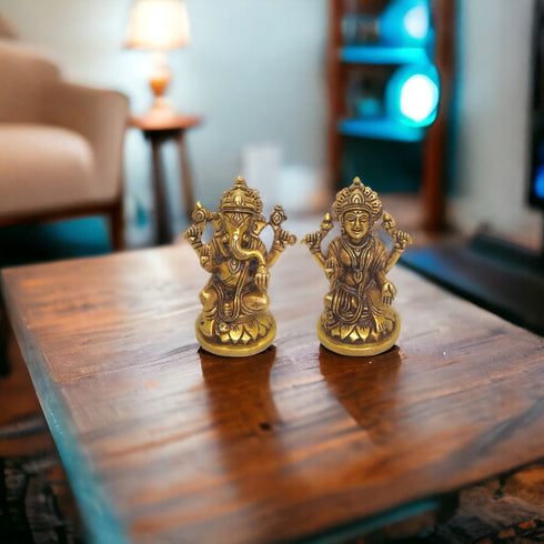 Tamas Brass Lord Ganesh Lakshmi Statue
